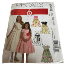 McCalls Sewing Pattern M5795 Party Dress and Sash Wedding Flower Girl 3 4 5 6 UC - $5.99