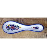 Fima Deruta ~ 9&#39;&#39; Spoon Holder Rest ~Colorful pattern ~ Made in ITALY - $14.97