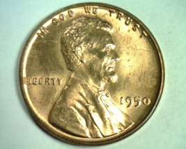 1950 LINCOLN CENT PENNY CHOICE / GEM UNCIRCULATED RED CH / GEM UNC. RD 9... - $7.00