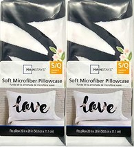 Mainstays Soft Microfiber Pillowcase Floral Love S/Q 2-Pack - £14.83 GBP