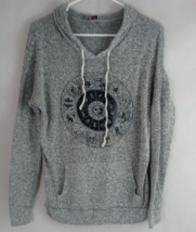 Free Kisses Women&#39;s Lightweight Gray Hoodie With Astrological Design Siz... - $312.25 MXN
