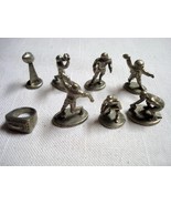 8 Pewter Football Tokens from Monopoly NFL 1999 Grid Iron Edition #41253 - $170.40 MXN