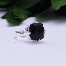Natural Black Onyx Gemstone 925 Silver Ring Handmade Jewelry Ring All Sizes - £7.32 GBP