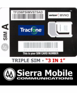 TRACFONE SIM CARD Triple "3 in 1"  NANO • 4GLTE VERIZON MVNO VZW • USPS TRACKING - $7.79