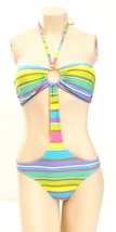 Rampage Multi Color Stripe One Piece Swim Suit Women&#39;s Size M   NEW - $95.99