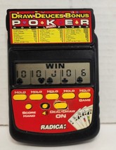 RADICA HandHeld Poker Draw - Deuces - Bonus VINTAGE Model 2801 - £9.91 GBP