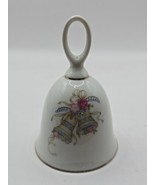 Vintage Russ Berrie Wedding Bells White Porcelain Bell  #4942 - $11.86