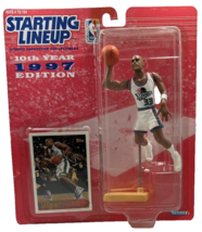 GRANT HILL - Detroit Pistons - Kenner Starting Lineup SLU 1997 NBA Figure &amp; Card - £7.75 GBP