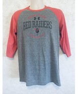 Texas Tech Red Raiders Under Armour Men&#39;s Tee Shirt Raglan 3/4 Sleeve Me... - $17.37