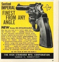 1961 Print Ad Hi-Standard Sentinel Imperial 9 Shot Revolver Pistol Hamde... - $11.60