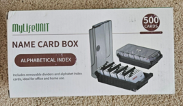 My Life Unit Name Card Box Alphabetical Index Holds 500 Cards New In Box - $9.92