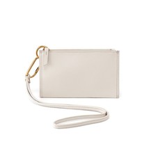 Hobo International TOUR Go Lanyard Pouch Wallet Bag Leather Powder White - $44.55