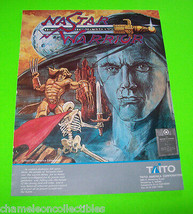 Nastar Warrior 1989 Original Video Arcade Game Sales Flyer Retro Vintage Promo - $30.40