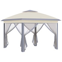 Outsunny 11&#39; x 11&#39; Pop-Up Canopy Tent - Beige - $191.99