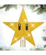 Mini Star Christmas Tree White Topper Retro Super Star Unique Design - $197.51 MXN