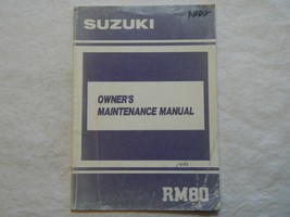 1990 Suzuki RM80 Owner's manual operator RM 80 repair guide - $10.52