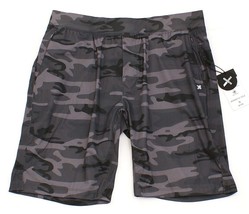 Kenneth Cole Active Black &amp; Gray Camouflage Tech Shorts Men&#39;s M NWT - $89.99