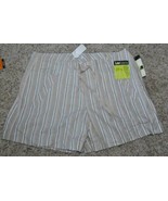 Womens Shorts Lee Tan Striped Tummy Control Dress Relaxed Casual-size 16 - £12.51 GBP