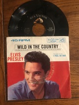 Elvis Presley 45 with Picture Sleeve Wild In The Country (B1) - £11.92 GBP