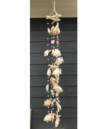 Tranquil Garden Clay Wind Chimes Large Fish Shells Sea Ocean Asian Handm... - £33.50 GBP