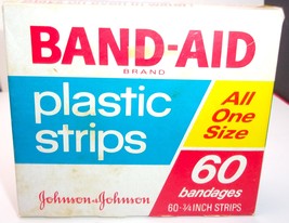 Vintage Band-Aid Plastic Strips Empty Cardboard Box - £1.57 GBP