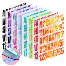 8 Sheets 2 Inch Iron On Letters And Numbers For Clothing T Shirts Fabric Tie Dye - £20.17 GBP