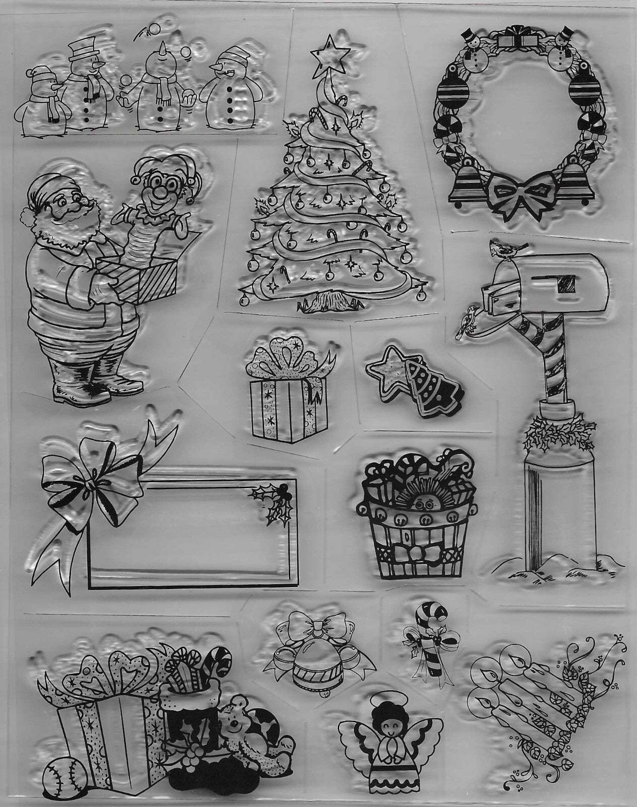Christmas Stamp Set. App 13.5x18cm - $6.00