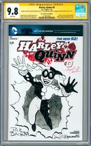 Rick Burchett Sketch CGC SS 9.8 Harley Quinn #0 +vSigned Amanda Conner Palmiotti - £381.41 GBP