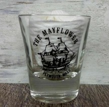 The Mayflower Shot Glass Plymouth Massachusetts  Travel Location Souvenir - $10.84