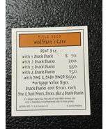 Monopoly Scooby-Doo Collectors Ed. Part: Title  Deed - Wolfman’s Cave - $4.05