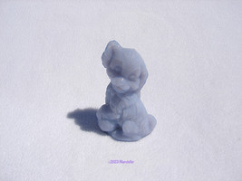Neo Glass Puppy Figurine Boyd Crystal Art Glass Skippy Dog 1985 Mulberry Mist - £15.89 GBP