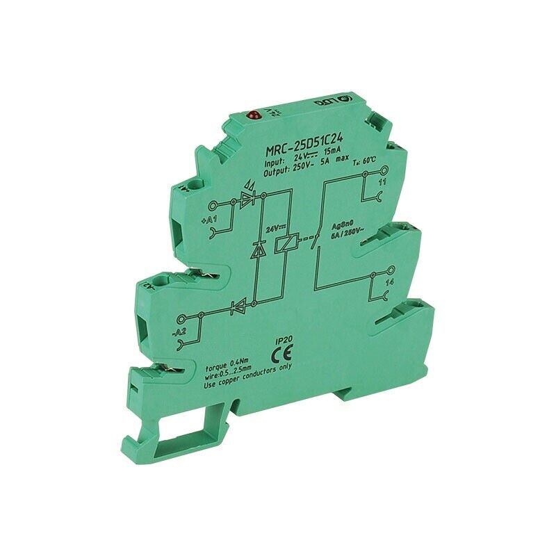 MRC-25D51C24 Slimline Intermediate Relay 24V 5A Module - $12.99