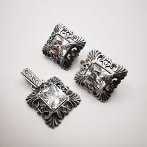 Vintage Womens Rhinestone Jewelry Set  925 Sterling Silver Pendant &amp; Ear... - $275.00