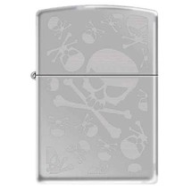 Zippo Lighter - Skulls High Polish Chrome - 853439 - £23.70 GBP