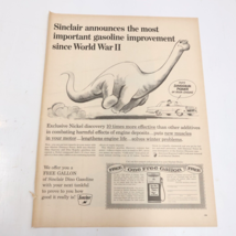 1964 Sinclair Dino Gasoline Supreme Nickel Additive Print Ad 10.5x13.5 - £6.25 GBP
