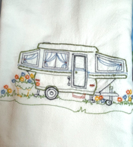 Dishtowel Dishtowels Pop Up Camper Campers Travel 100% Cotton Lg 32&quot; x36... - $9.88