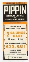 Pippin Circular Jungle &amp; Everglades Cruise Brochure 1960&#39;s Fort Lauderdale FL - £17.05 GBP