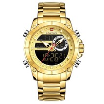 Naviforce Men Watch Top Luxury Brand Gold - £41.93 GBP