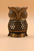 Handmade Wooden Brown Owl Statue is a Stunning Piece of Wooden Handicraft Meticu - £50.19 GBP