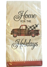 Christmas Paper Napkins Towels Red Farm Truck Buffet 40 ct Home For the Holidays - £17.54 GBP