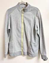 Norm Thompson Women&#39;s LRG Gray Yellow Zip Front Active Wear Jacket Top - $18.32