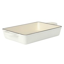 Crock-Pot Artisan 13 Inch Enameled Cast Iron Lasanga Pan in Linen - $1,336.66 MXN