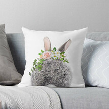Easter Cartoon Rabbit Print Pillow Cover - $10.10