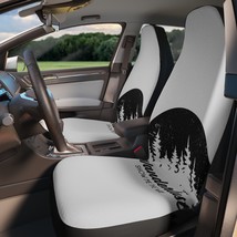 Customizable Polyester Car Seat Covers - Wanderlust Pine Tree Design - S... - $61.80
