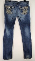 Ana Jeans Womens 30/10 Blue Denim Straight Distressed Frayed Mom Core Pants - $31.67