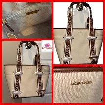 $398 Michael Kors Maeve Largo Canvas Open Tote Business Travel Carryon H... - $178.19