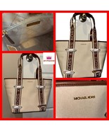 $398 Michael Kors Maeve Largo Canvas Open Tote Business Travel Carryon Handbag - $178.19