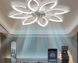 Ceiling Fan With Lights, Modern Low Profile Ceiling Fan Light, Flush, 35... - $194.97