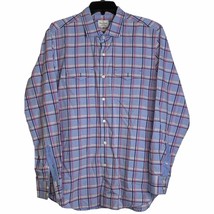 Tommy Bahama Jeans Shirt Size Large Mens Blue Multi-Check Island Modern Fit - $16.12