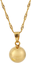 Gold 12Mm Ball Pendant Necklace 24K Gold Fine Sphere Jewelry Outdoor Spo... - $55.56